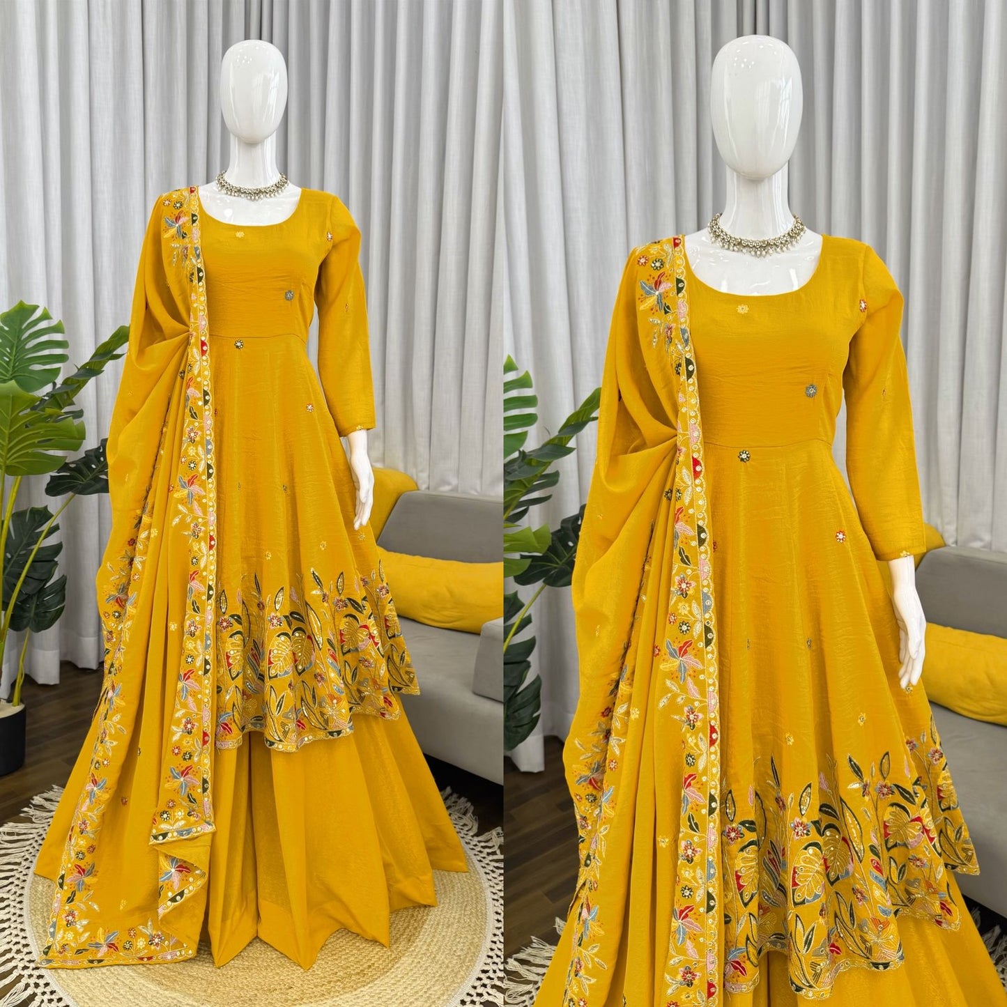 ELEGANT EMBROIDERED ANARKALI SET FOR FESTIVE