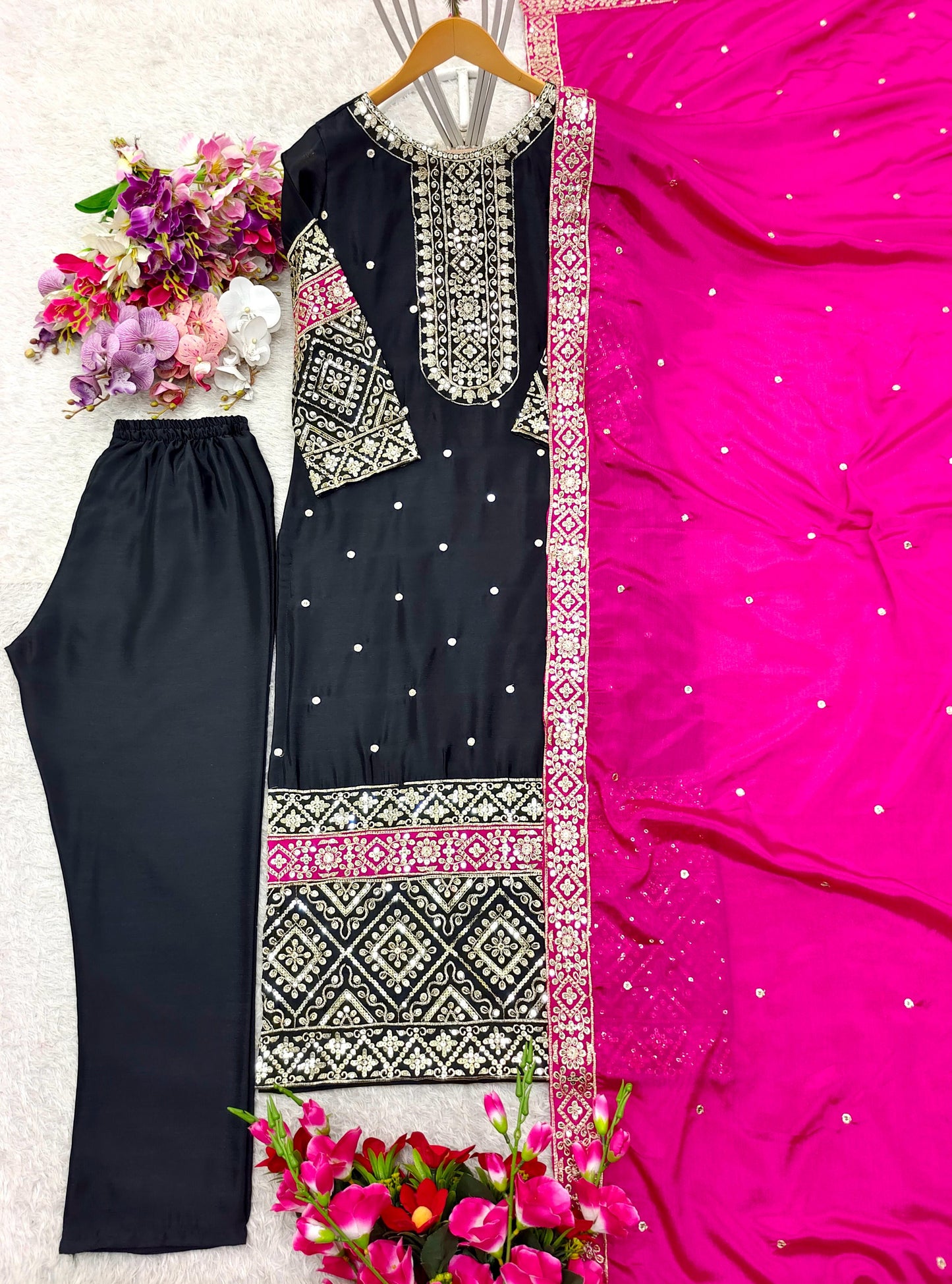 VICHITRA SILK  HEAVY COUTURE CHARM