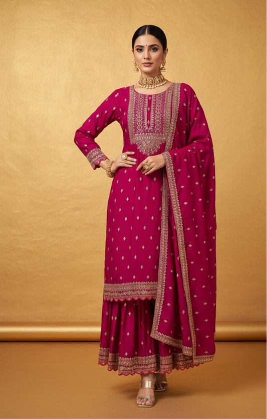 Party Wear Look Fancy Top-Dupatta and Fully