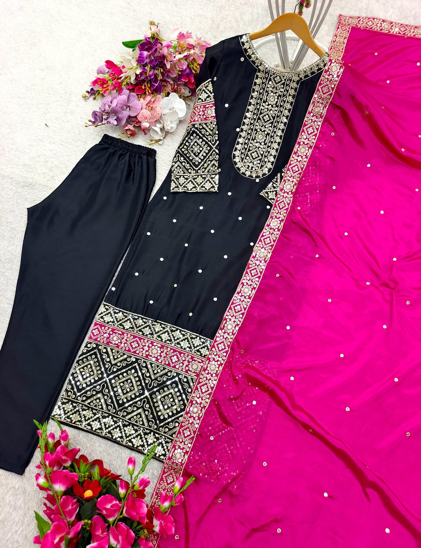 VICHITRA SILK  HEAVY COUTURE CHARM