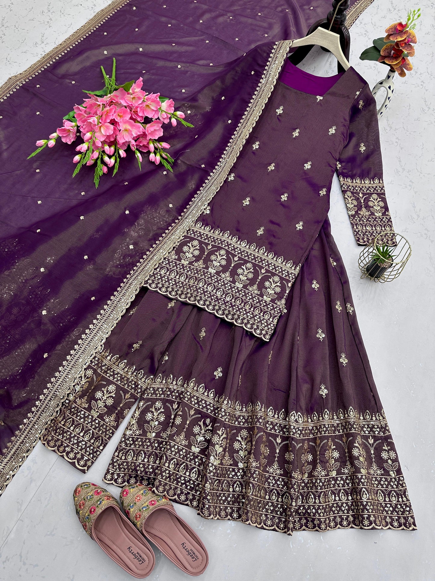 HEAVY CHINON SILK SHALWAR