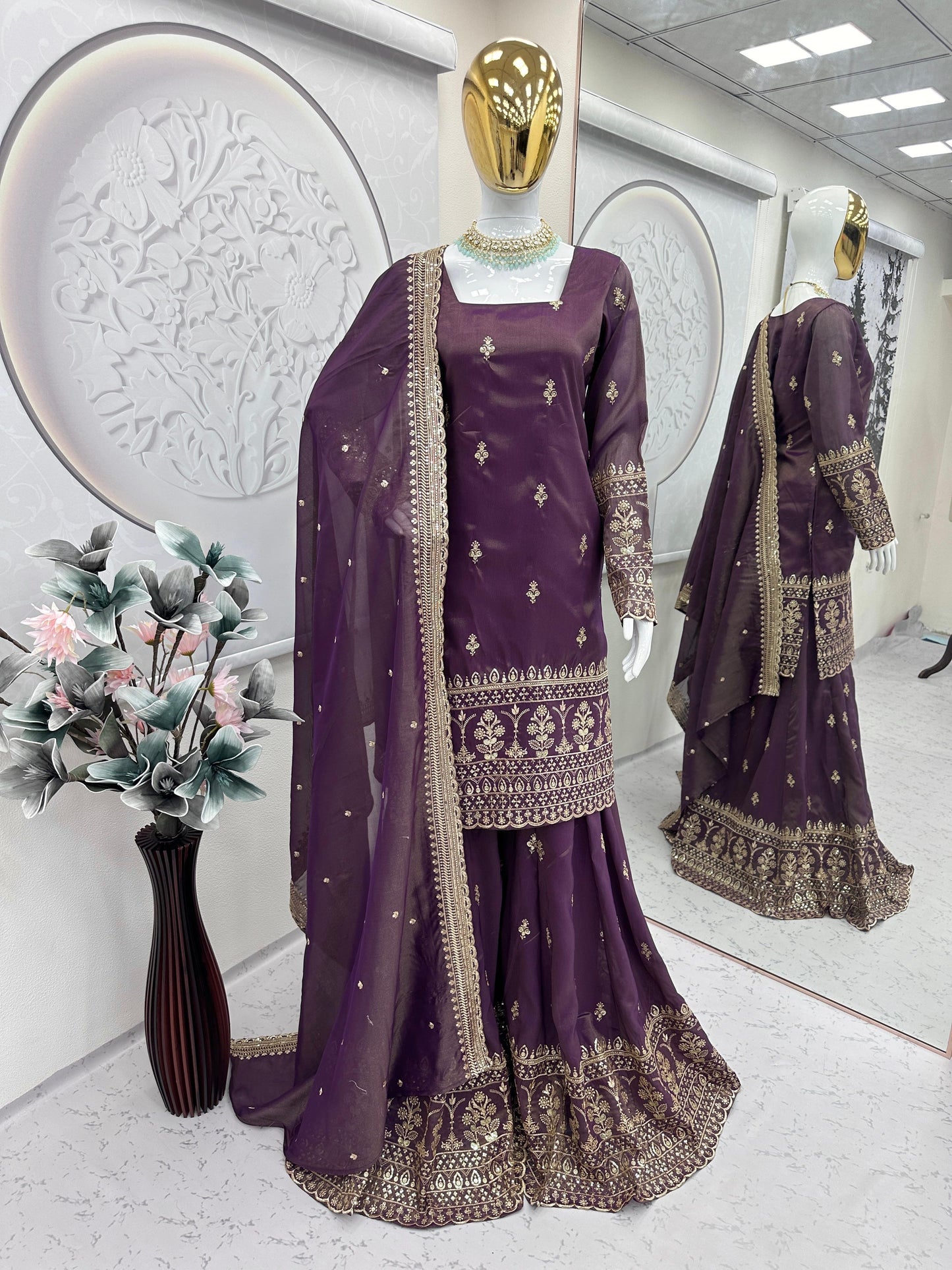 HEAVY CHINON SILK SHALWAR