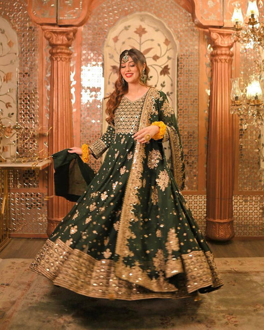premium Anarkali-style outfit crafted