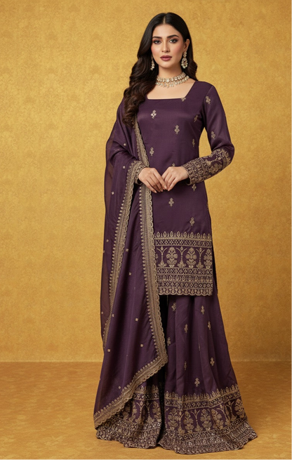 HEAVY CHINON SILK SHALWAR