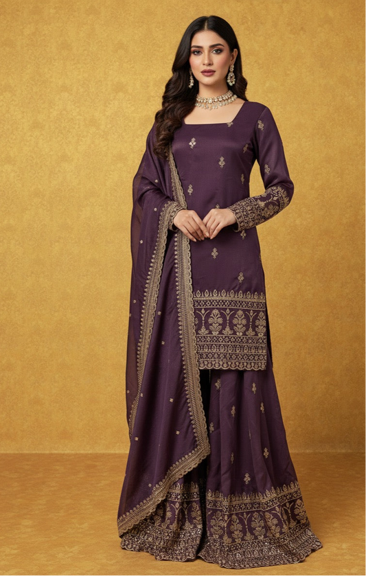 HEAVY CHINON SILK SHALWAR