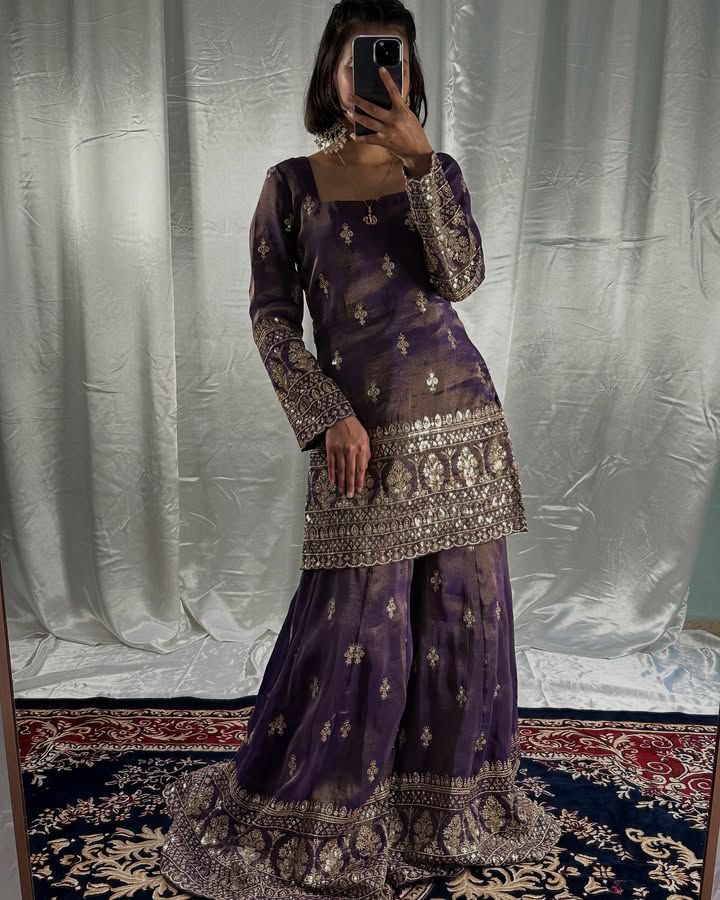 HEAVY CHINON SILK SHALWAR
