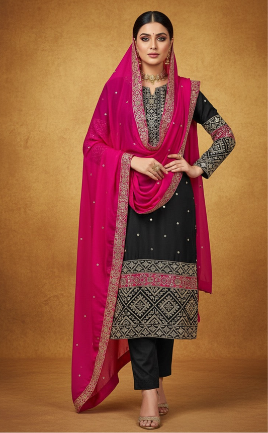 VICHITRA SILK  HEAVY COUTURE CHARM
