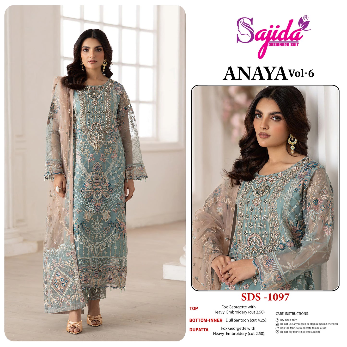 SAJIDA PAKISTANI - SEMI STITCH LUXURY HEAVY
