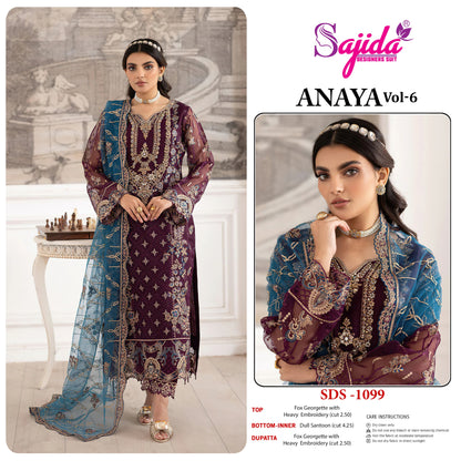 SAJIDA PAKISTANI - SEMI STITCH LUXURY HEAVY