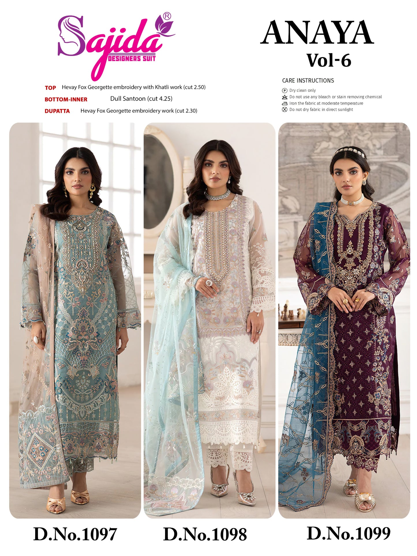 SAJIDA PAKISTANI - SEMI STITCH LUXURY HEAVY