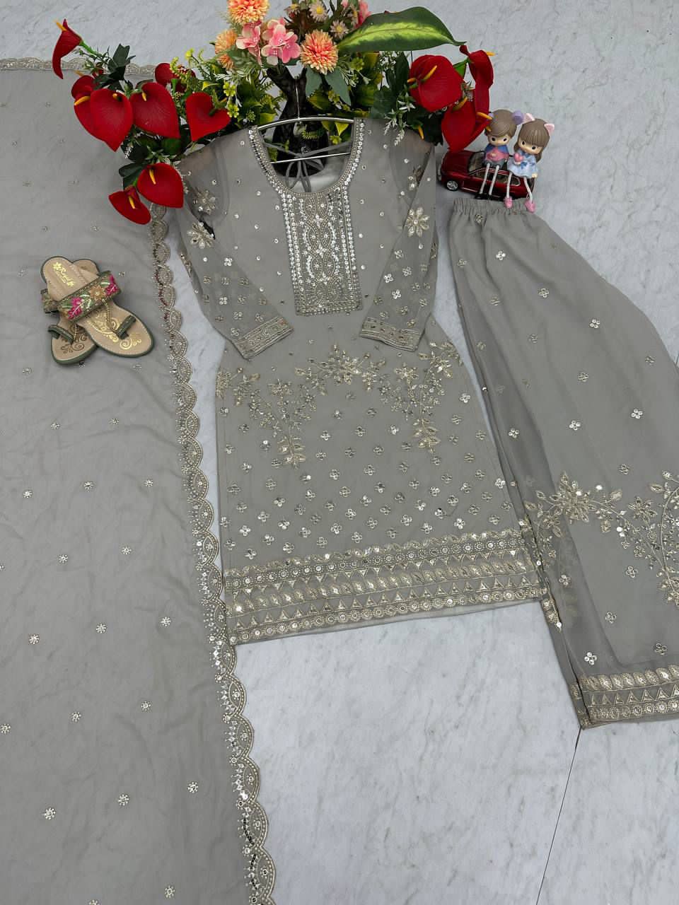 SIGNATURE DESIGNER FAUX GEORGETTE SET