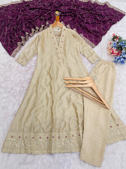 ANARKALI DESIGNER KURTI PANT SET