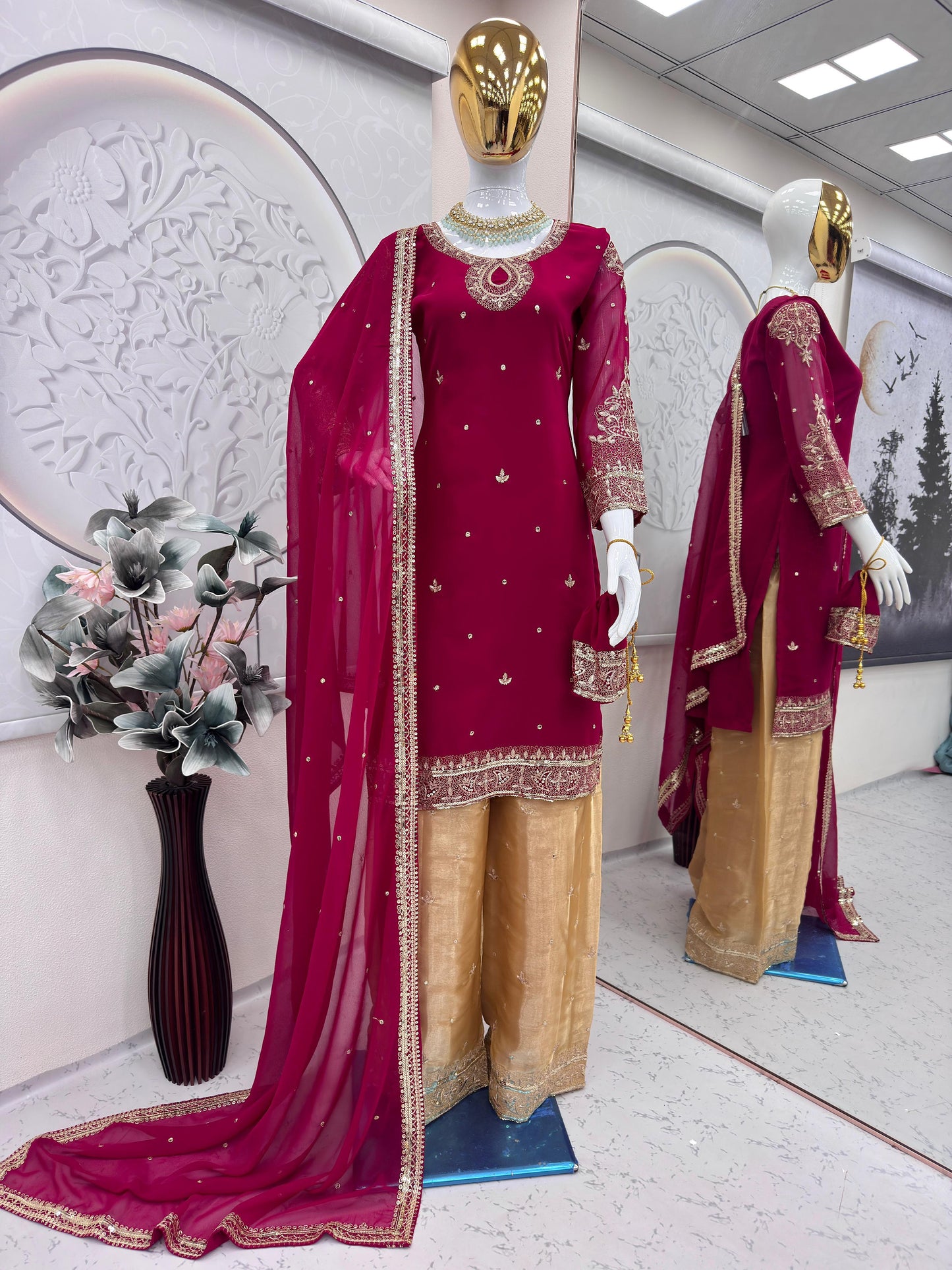 PREMIUM EMBROIDERED PARTY WEAR & COMPLIMENTARY HANDBAG