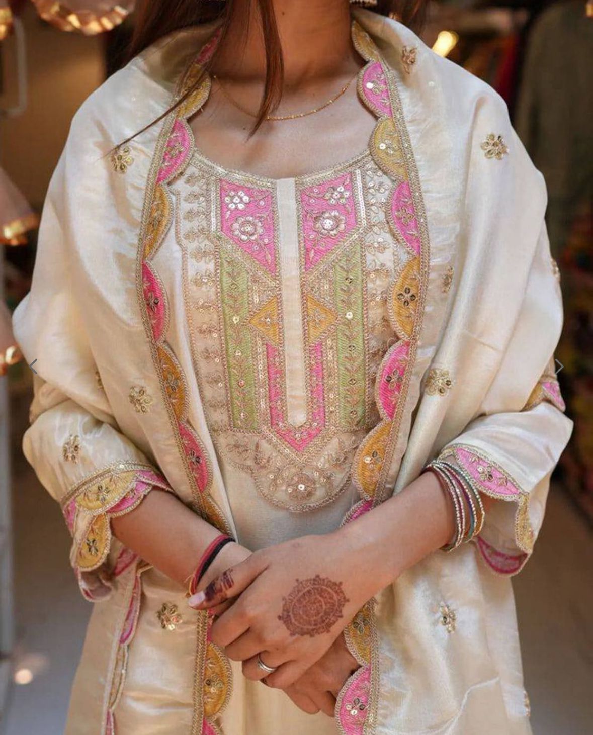 HEAVY EMBROIDERED DESIGNER FESTIVE WEAR SET