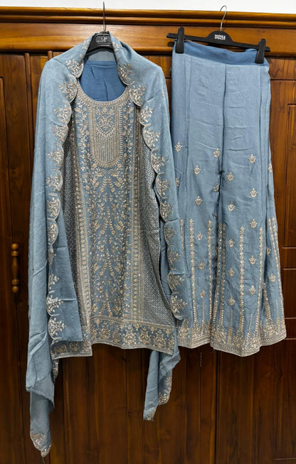 MEHERUNISA ROYAL GARARA SET WITH PURSE