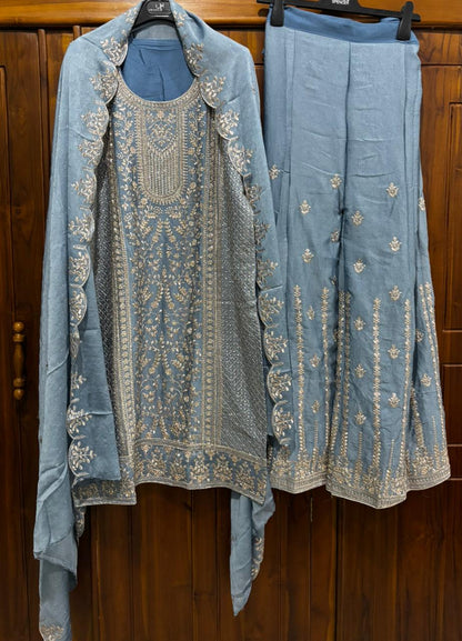 MEHERUNISA ROYAL GARARA SET WITH PURSE