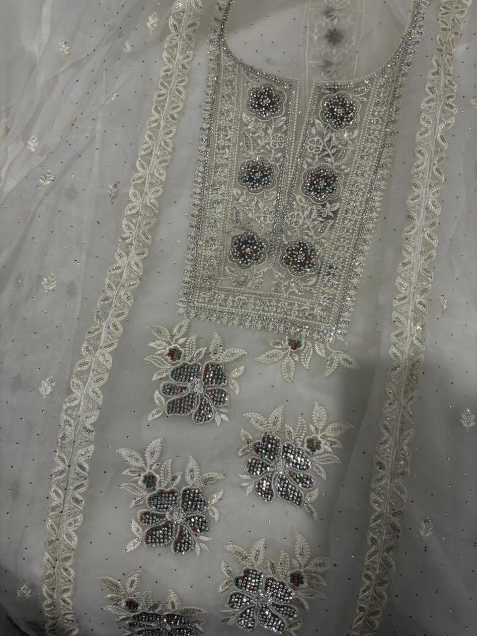 ORGANZA PAKISTANI SEMI STITCHED