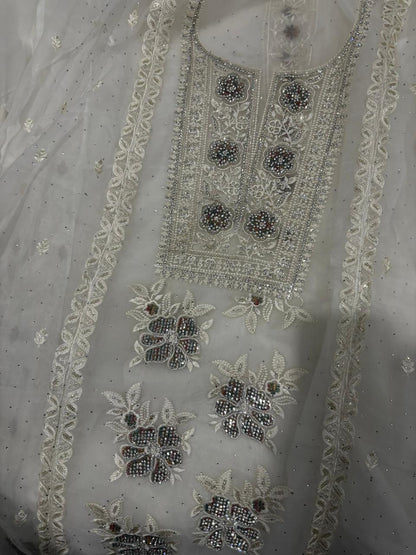 ORGANZA PAKISTANI SEMI STITCHED