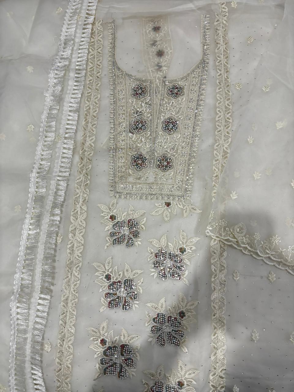 ORGANZA PAKISTANI SEMI STITCHED