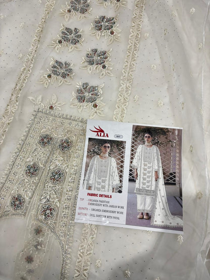 ORGANZA PAKISTANI SEMI STITCHED