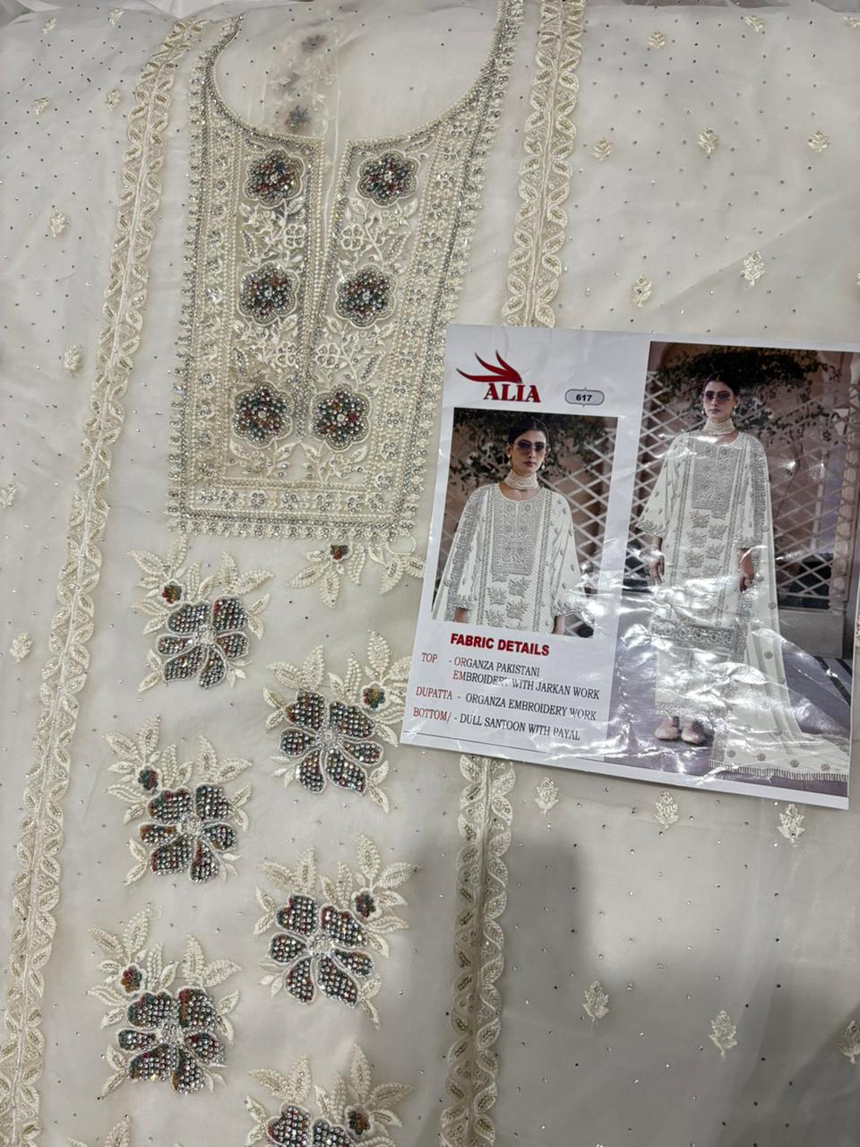 ORGANZA PAKISTANI SEMI STITCHED