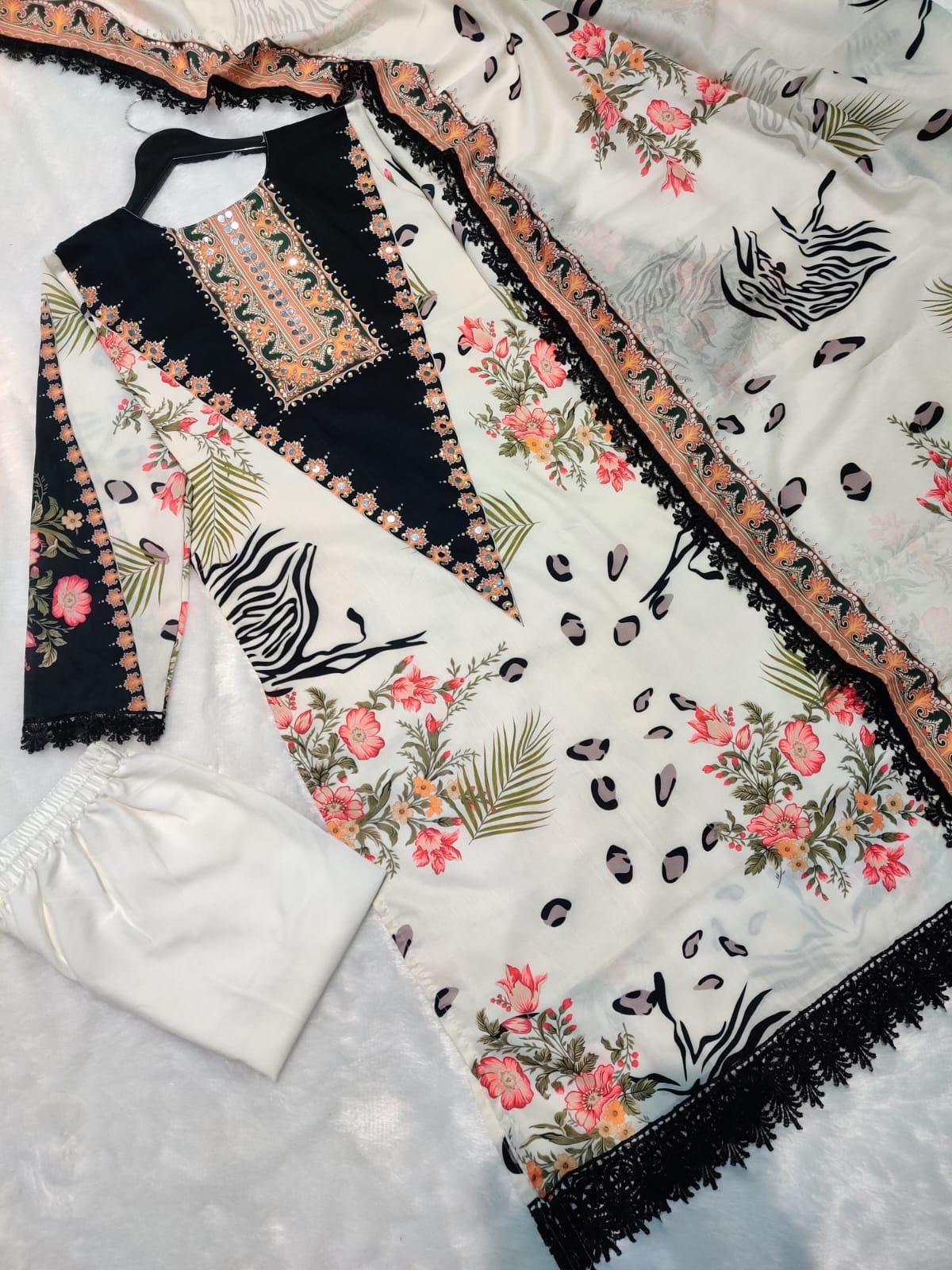 MUSLIN COTTON DIGITAL PRINT SUIT SET WITH DUPATTA