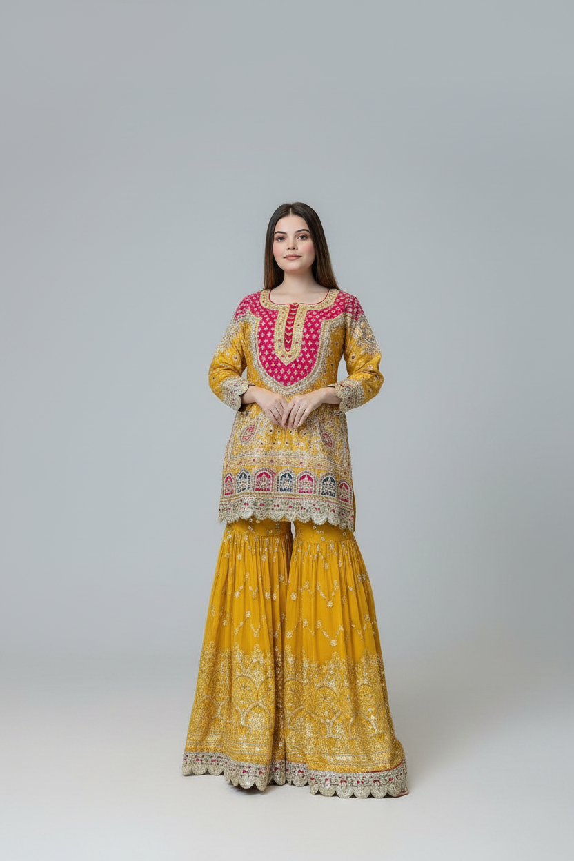HALDI AND MEHENDI SHARARA LUXE