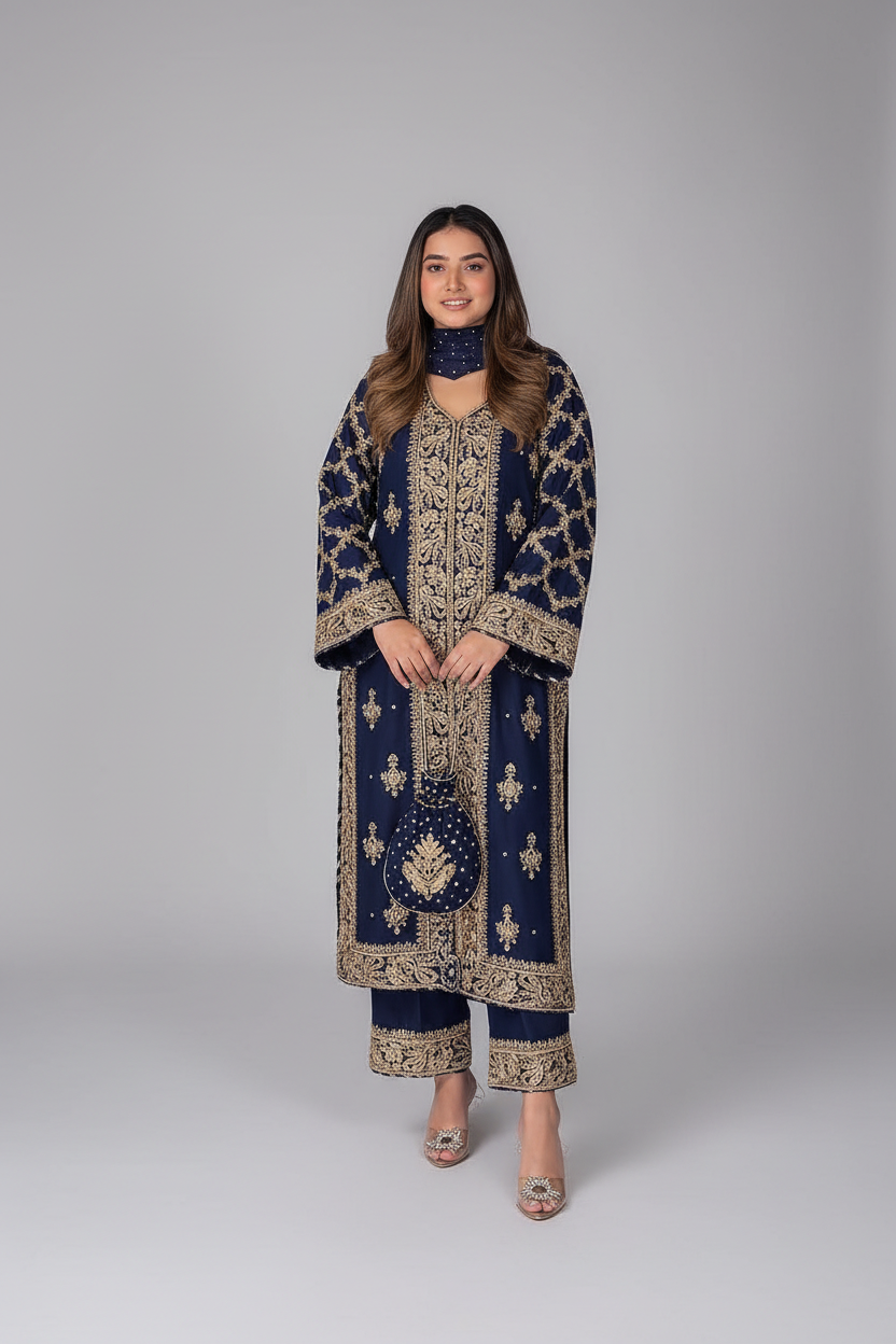 ROYAL INDIGO SHARARA SUITE