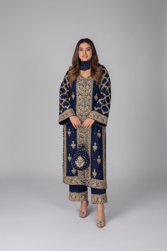 ROYAL INDIGO SHARARA SUITE