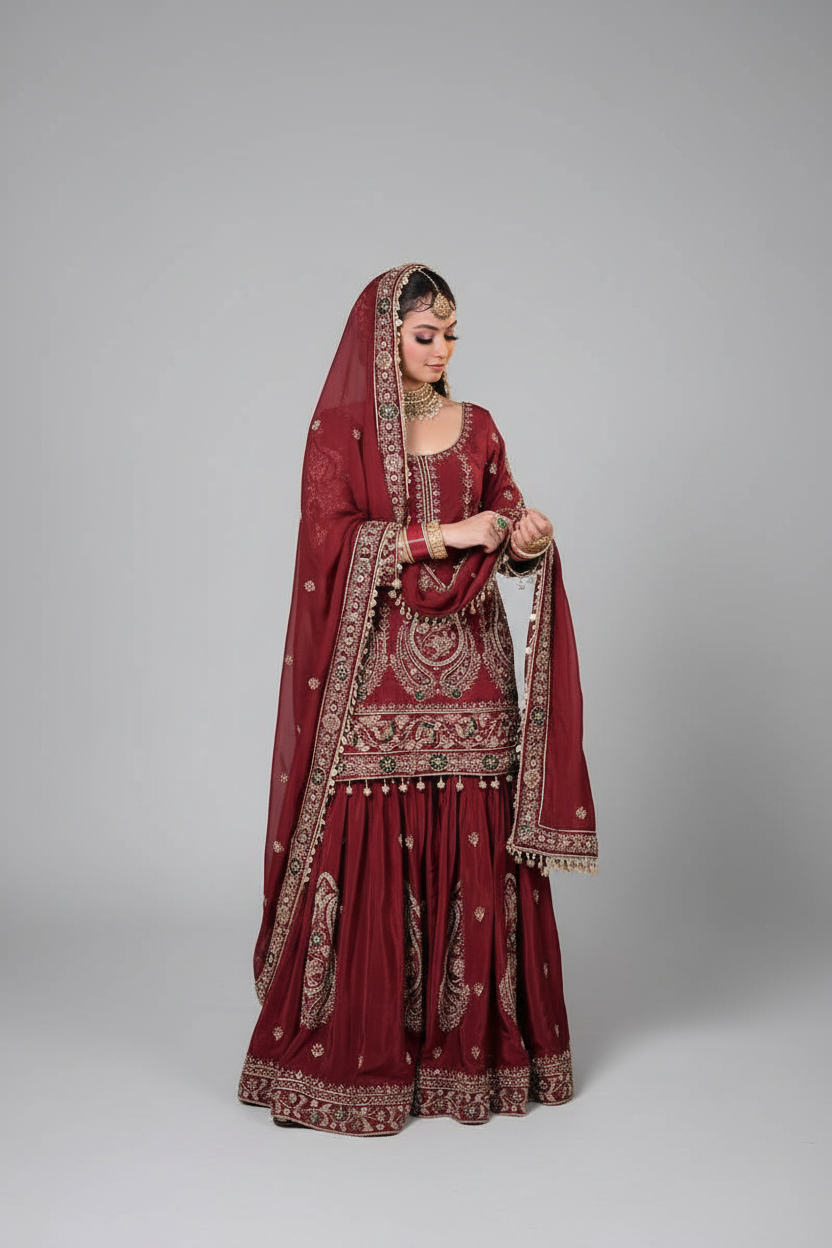 DESIGNER PARTY WEAR FAUX GEORGETTE TOP PLAZZO & DUPATTA SET