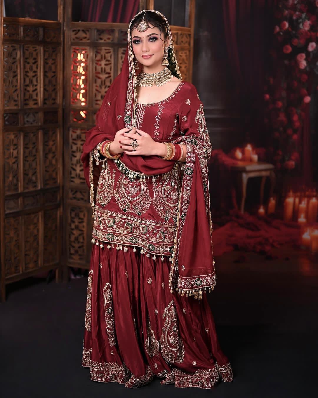 DESIGNER PARTY WEAR FAUX GEORGETTE TOP PLAZZO & DUPATTA SET