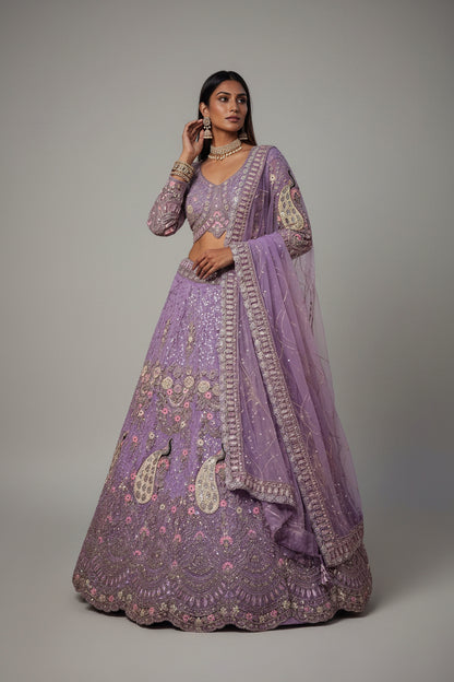 LAVENDER LILLY HEAVY LEHENGA