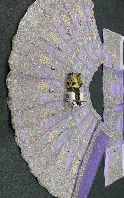 LAVENDER LILLY HEAVY LEHENGA