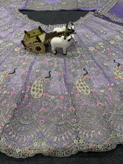 LAVENDER LILLY HEAVY LEHENGA