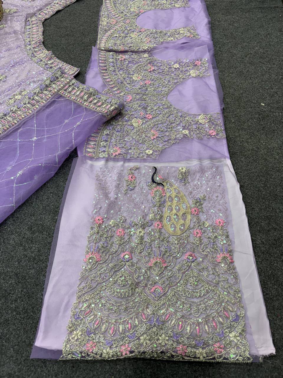 LAVENDER LILLY HEAVY LEHENGA