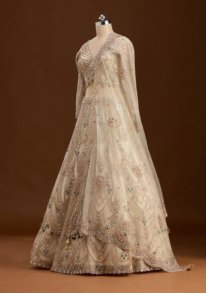 PREMIUM BUTTERFLY SOFT NET LEHENGA WITH 4-METER FLARE