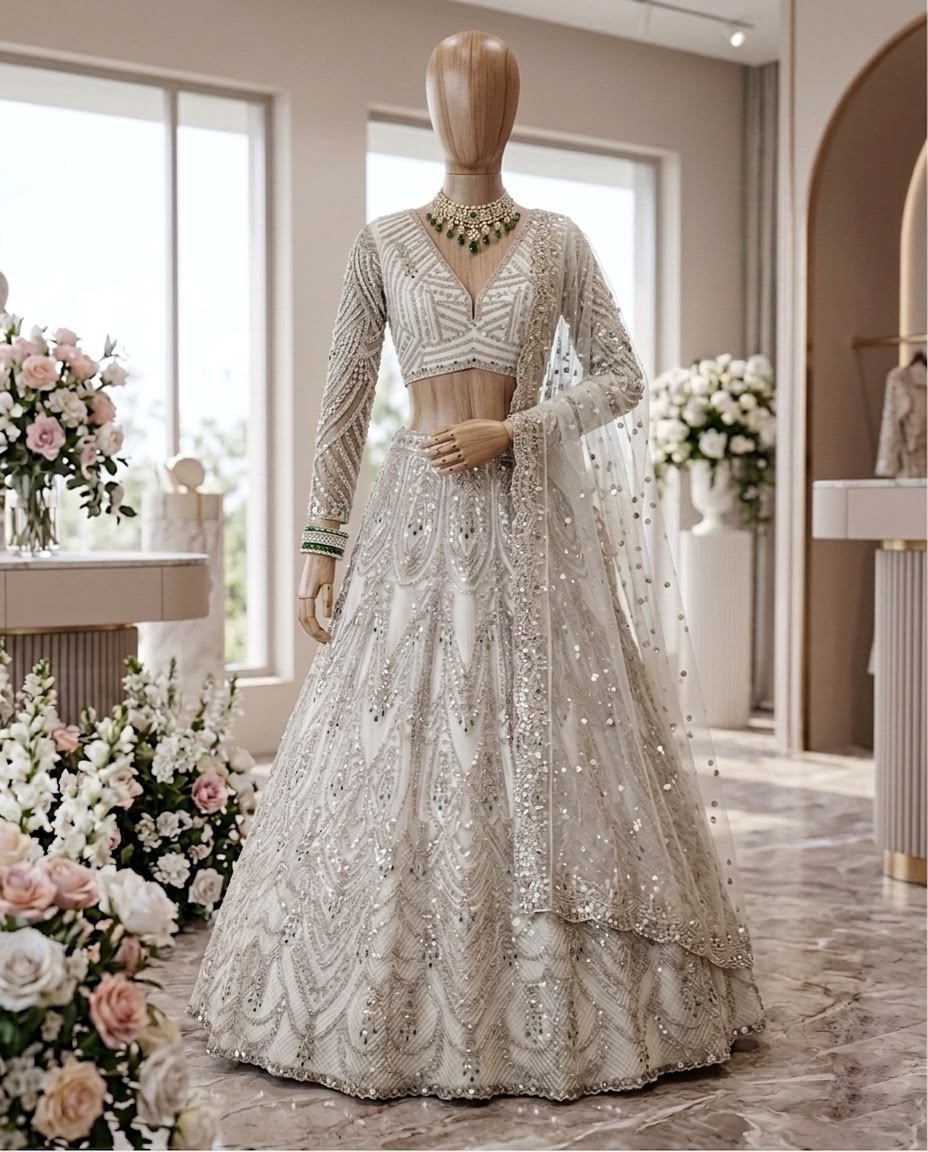 PREMIUM BUTTERFLY SOFT NET LEHENGA WITH 4-METER FLARE