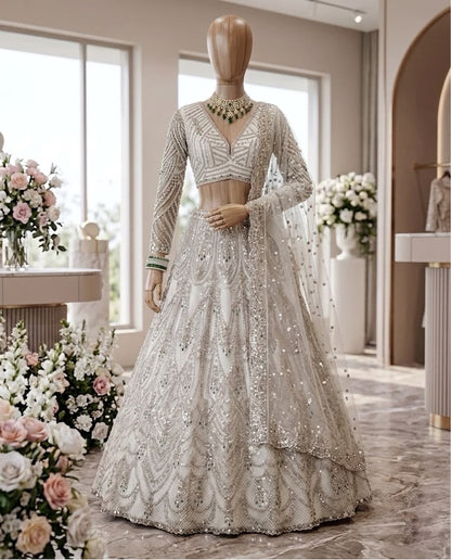 PREMIUM BUTTERFLY SOFT NET LEHENGA WITH 4-METER FLARE