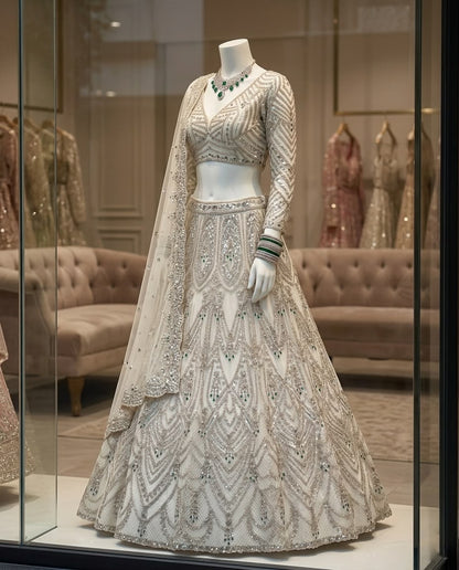PREMIUM BUTTERFLY SOFT NET LEHENGA WITH 4-METER FLARE