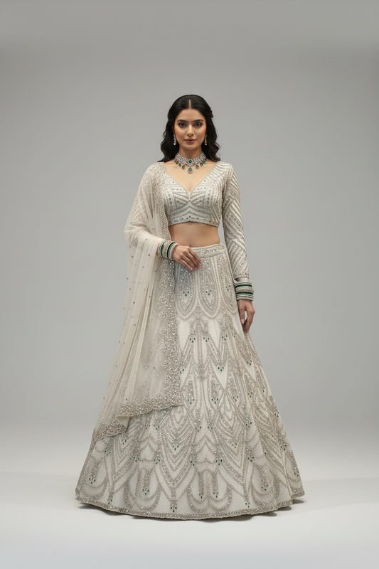 PREMIUM BUTTERFLY SOFT NET LEHENGA WITH 4-METER FLARE