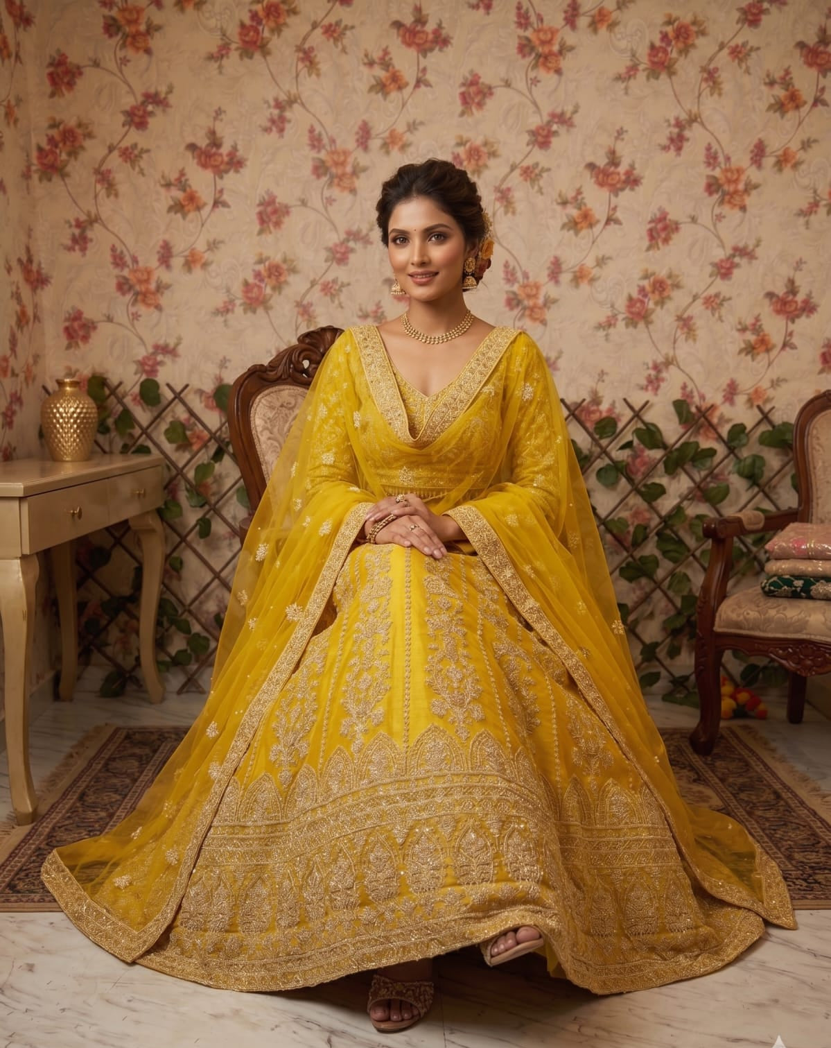 LUXURY BUTTERFLY SOFT NET LEHENGA WITH HEAVY EMBROIDERY AND 3.5 METER FLARE
