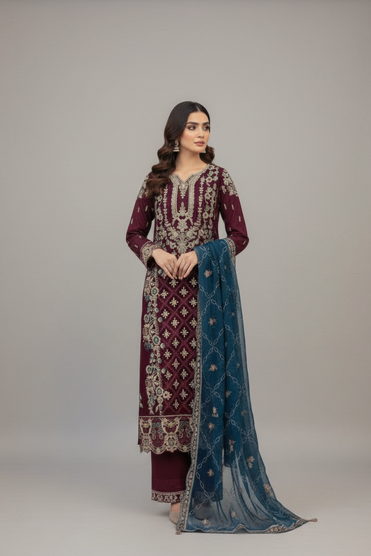 SAJIDA PAKISTANI - SEMI STITCH LUXURY HEAVY