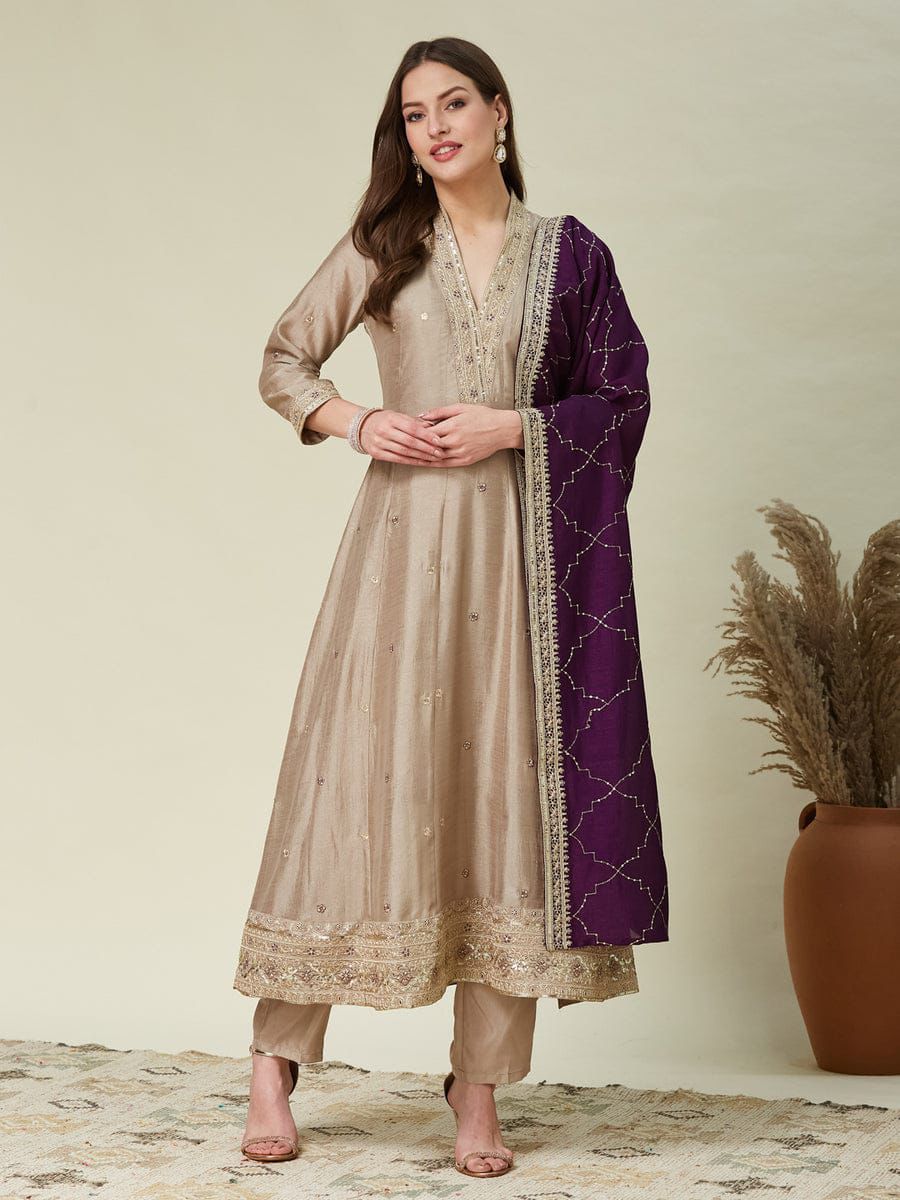 ANARKALI DESIGNER KURTI PANT SET