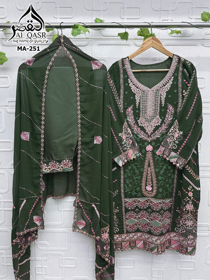 AL-QASR PREMIUM GEORGETTE EMBROIDERED SET