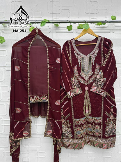 AL-QASR PREMIUM GEORGETTE EMBROIDERED SET