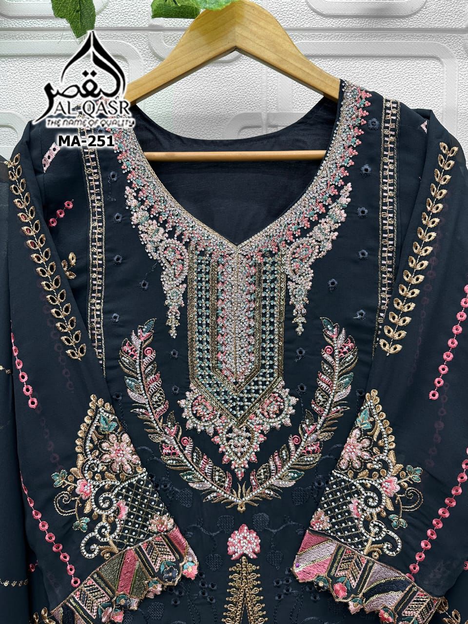 AL-QASR PREMIUM GEORGETTE EMBROIDERED SET