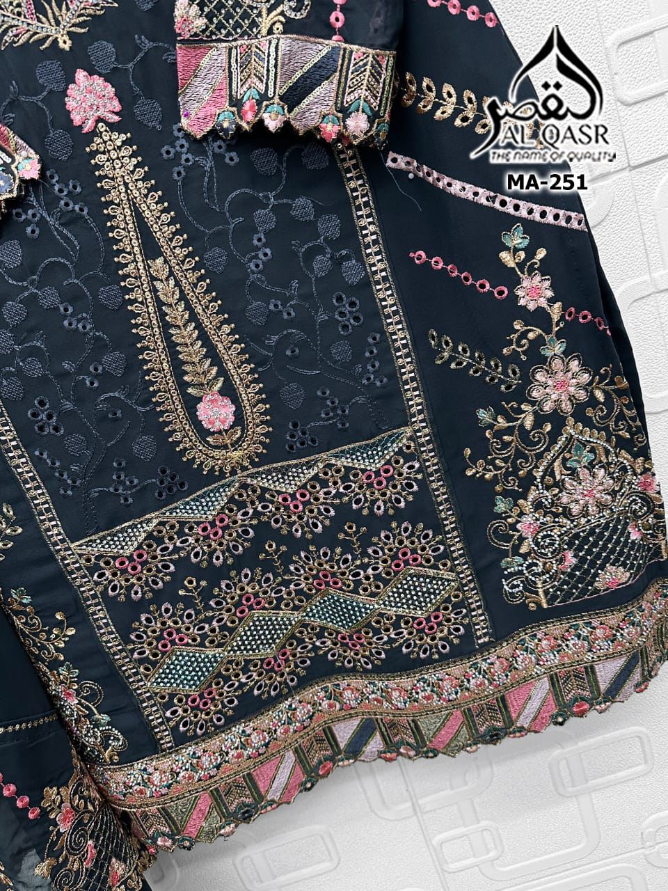AL-QASR PREMIUM GEORGETTE EMBROIDERED SET