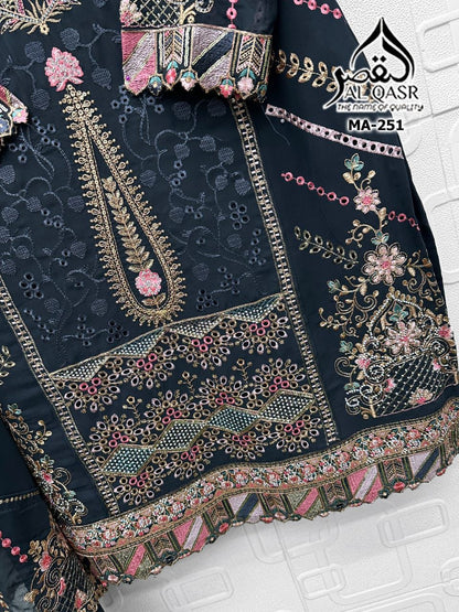AL-QASR PREMIUM GEORGETTE EMBROIDERED SET