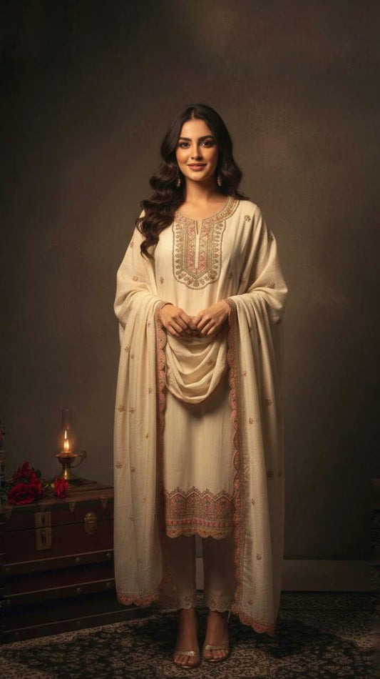 HEAVY EMBROIDERED DESIGNER FESTIVE WEAR SET