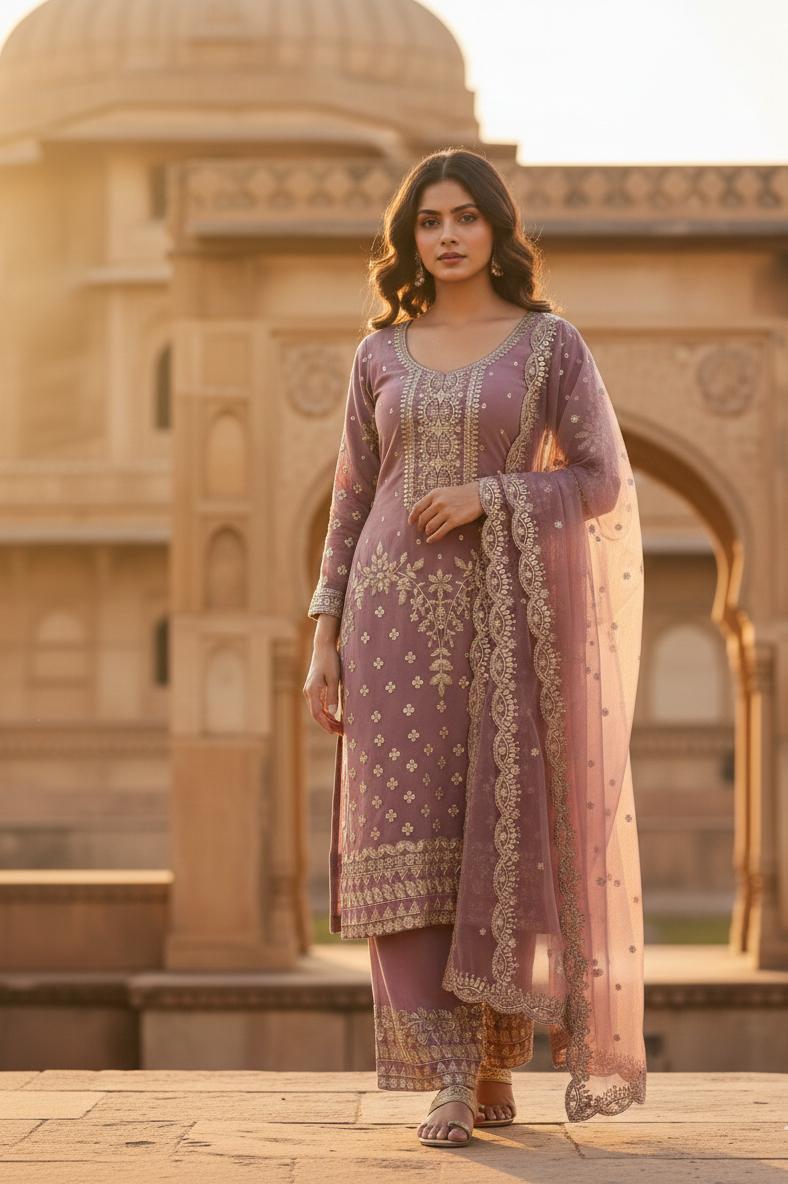 SIGNATURE DESIGNER FAUX GEORGETTE SET